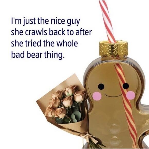 Aldi Gingerbread Man Ornament Sipper Cup Glass Bearista Christmas 2025 Viral - Picture 4 of 7